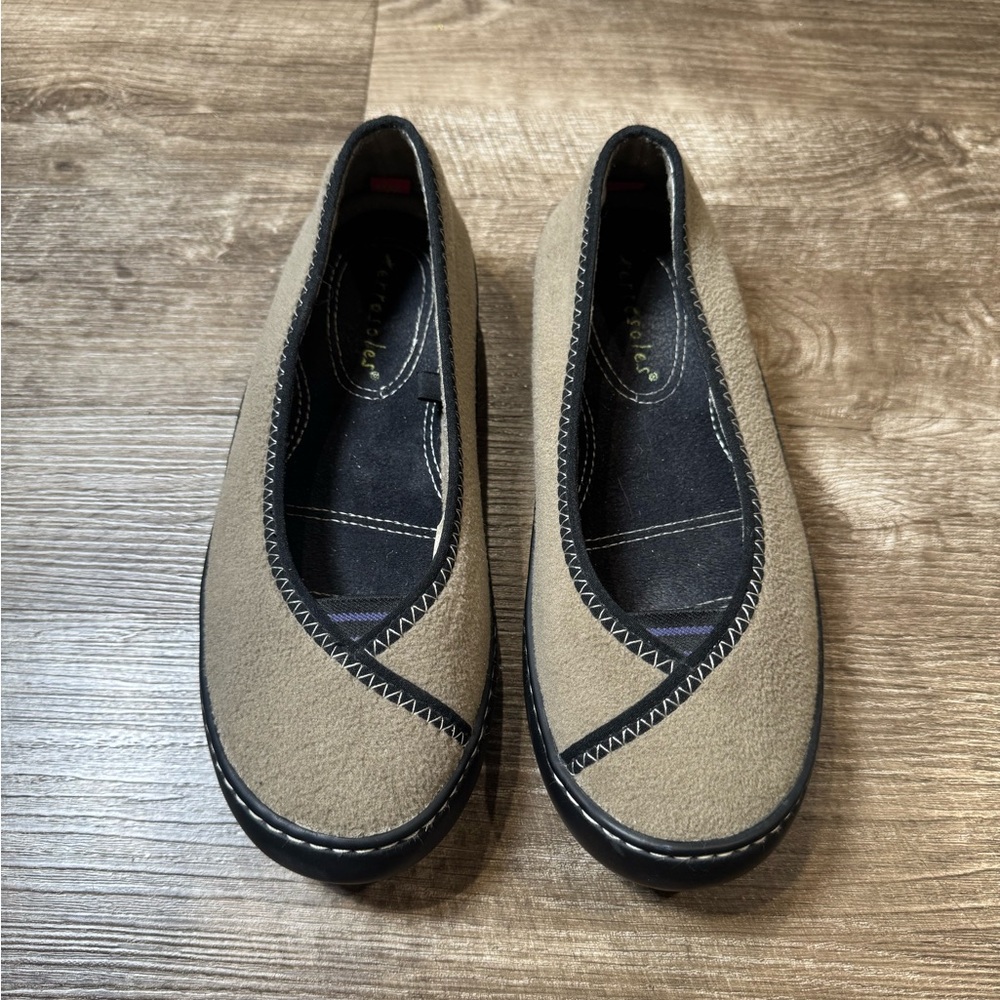 Terrasoles Shoes Rainier Women's Casual Slip On Flats Brown Comfort Size 7